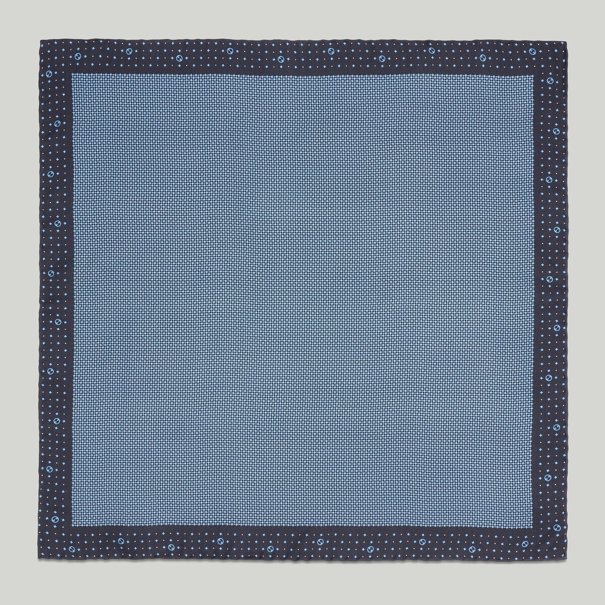 Polka-dot rhombus silk pocket square - 1