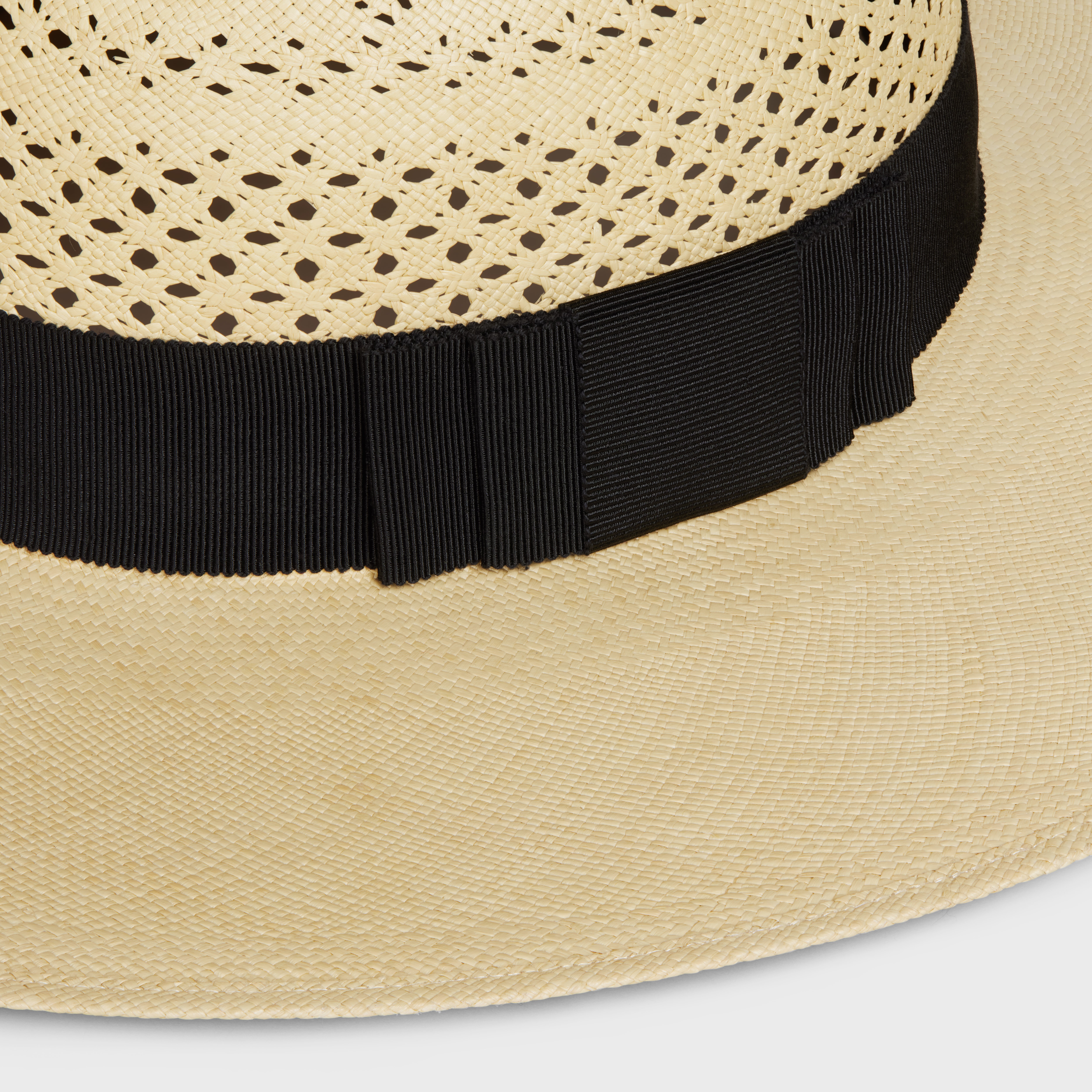 BROAD-BRIMMED STRAW HAT WITH OPENWORK - 3