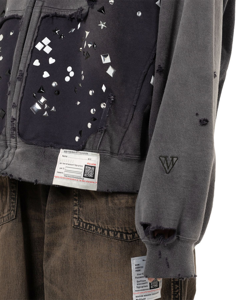 Sun Faded Like Embellished Zip-up Hoodie 9