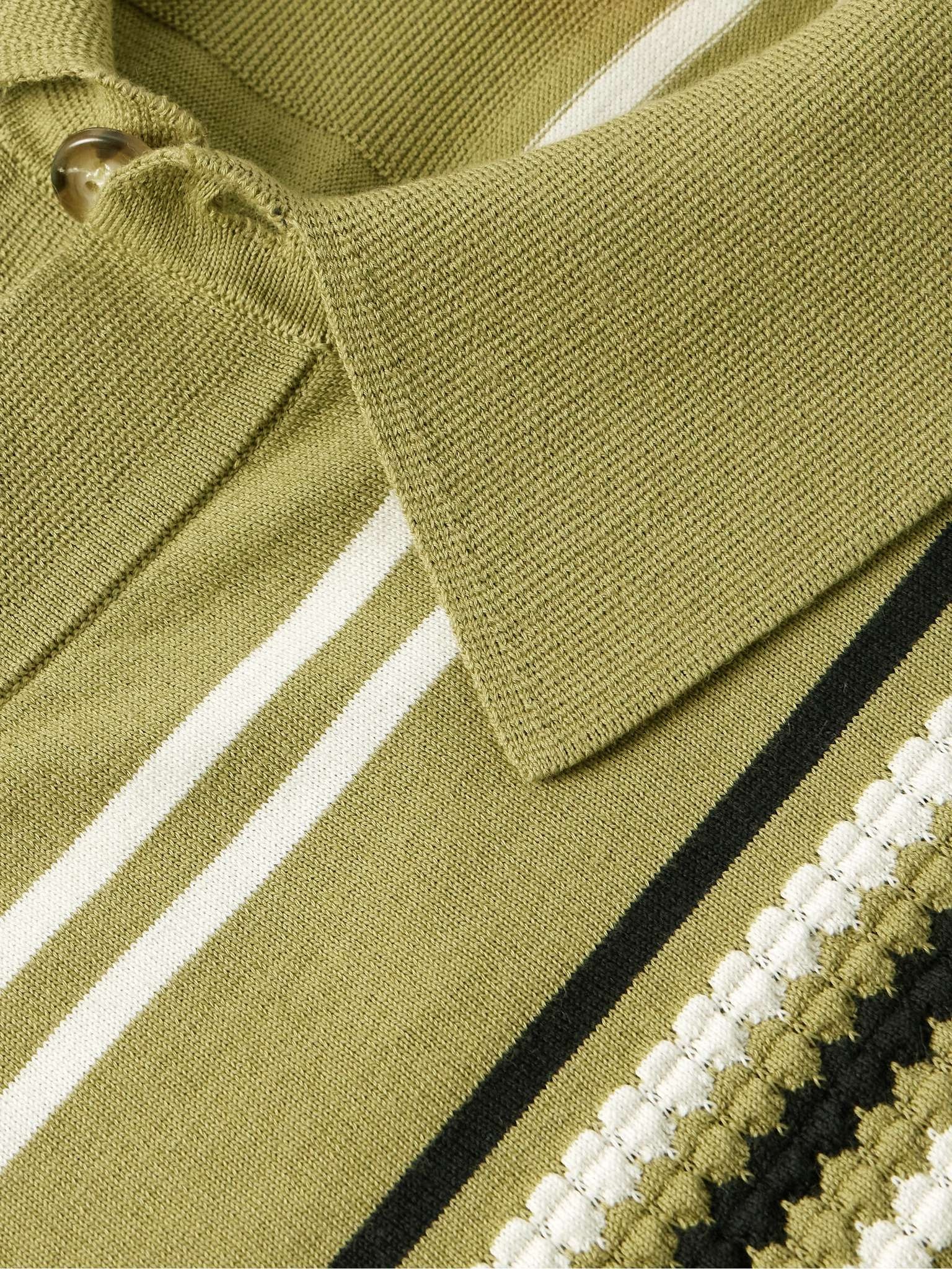 Plaza Slim-Fit Striped Cotton Cardigan - 4