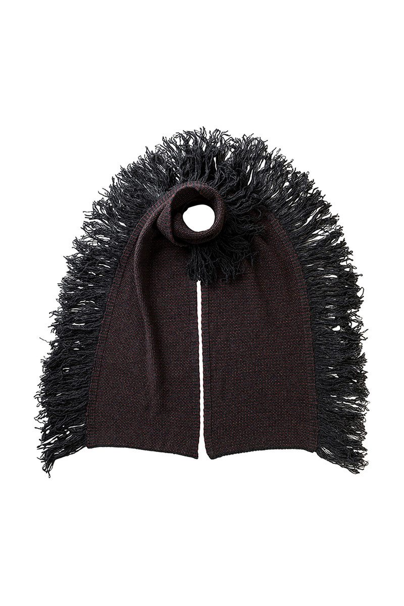 Fringed Cashmere Purple Scarf 1