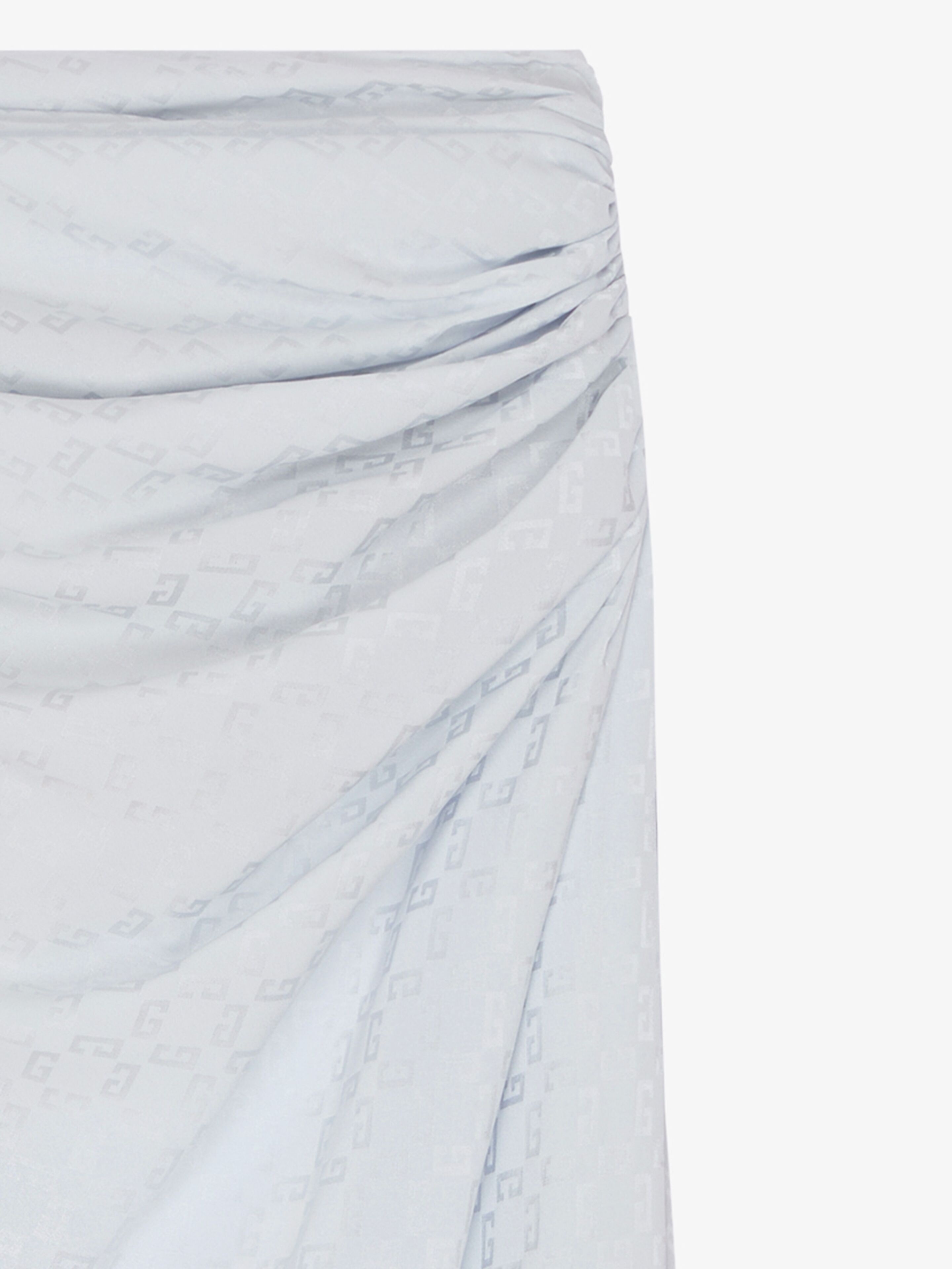 DRAPED SKIRT IN MONOGRAM 72 JACQUARD - 4