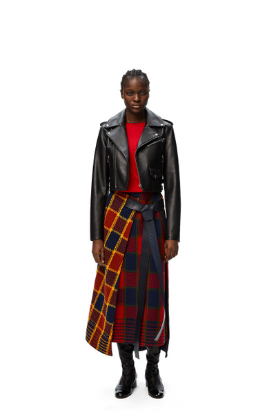 Loewe Cropped biker jacket in calf outlook