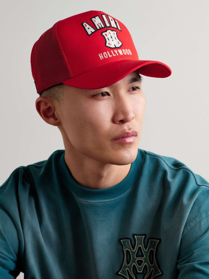 AMIRI MA Hollywood Appliquéd Cotton-Twill and Mesh Baseball Cap outlook