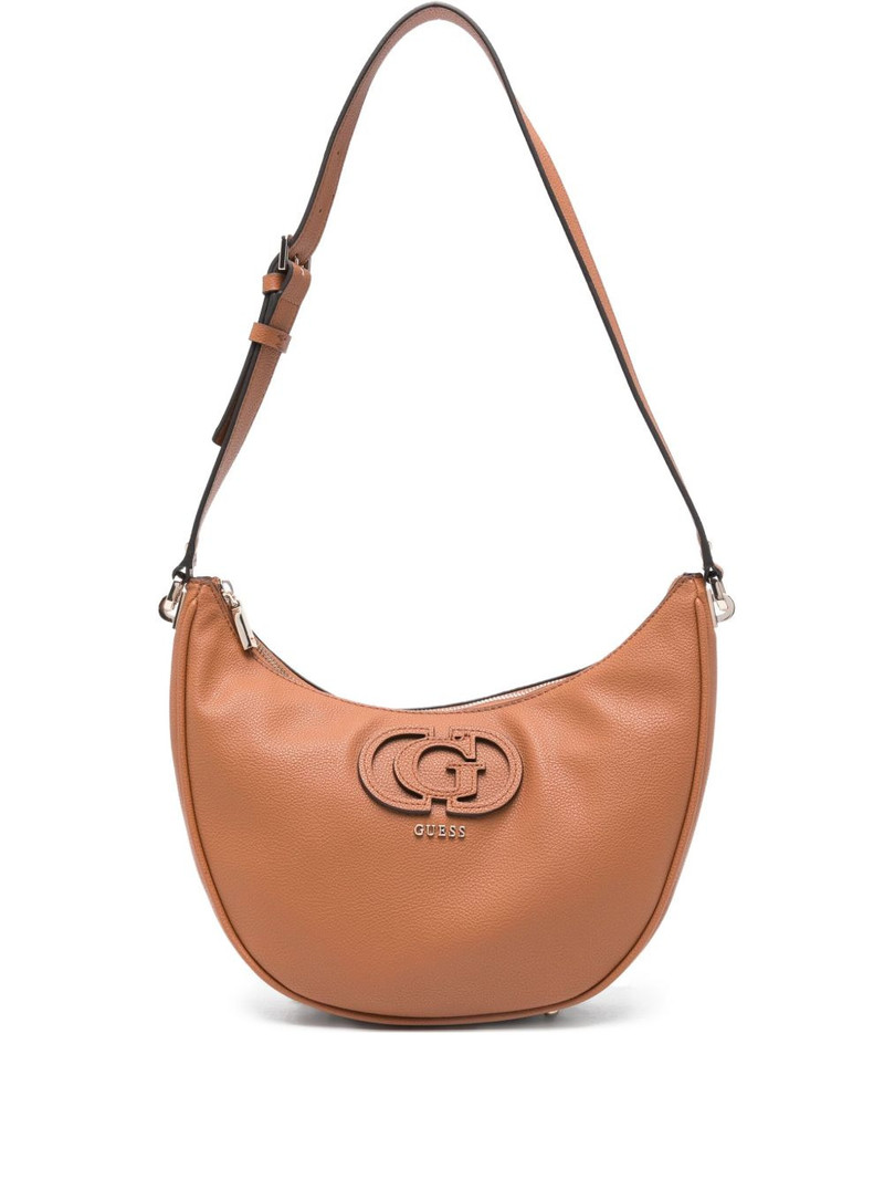 logo-plaque crescent shoulder bag 1