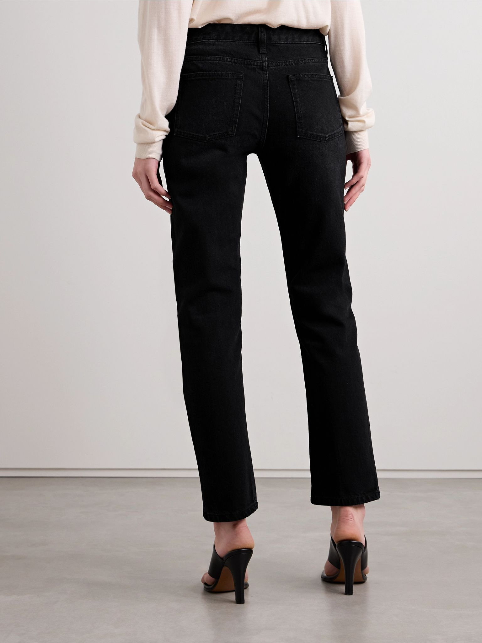 Riaco mid-rise straight-leg jeans Black - 4