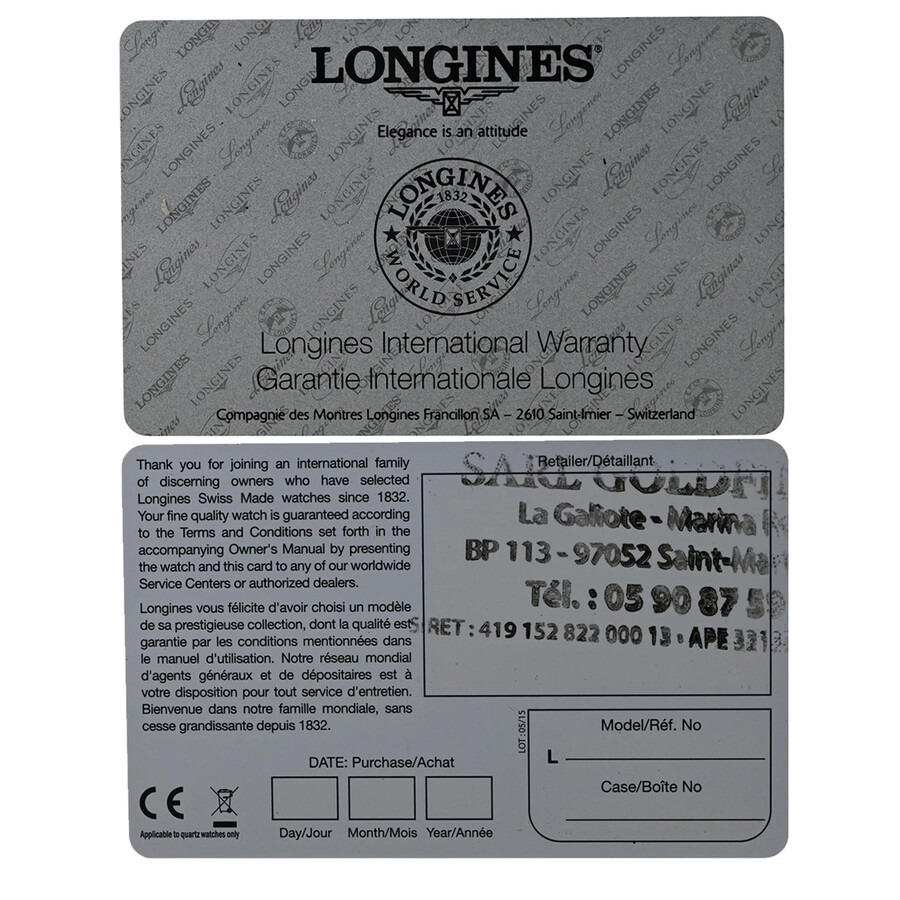 Pre-owned Longines Elegant Matte White Dial Ladies Watch L4.310.5.11.7 - 6