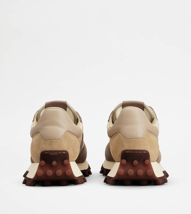 Tod's SNEAKERS TOD'S 1T IN SUEDE AND FABRIC - BROWN, OFF WHITE outlook