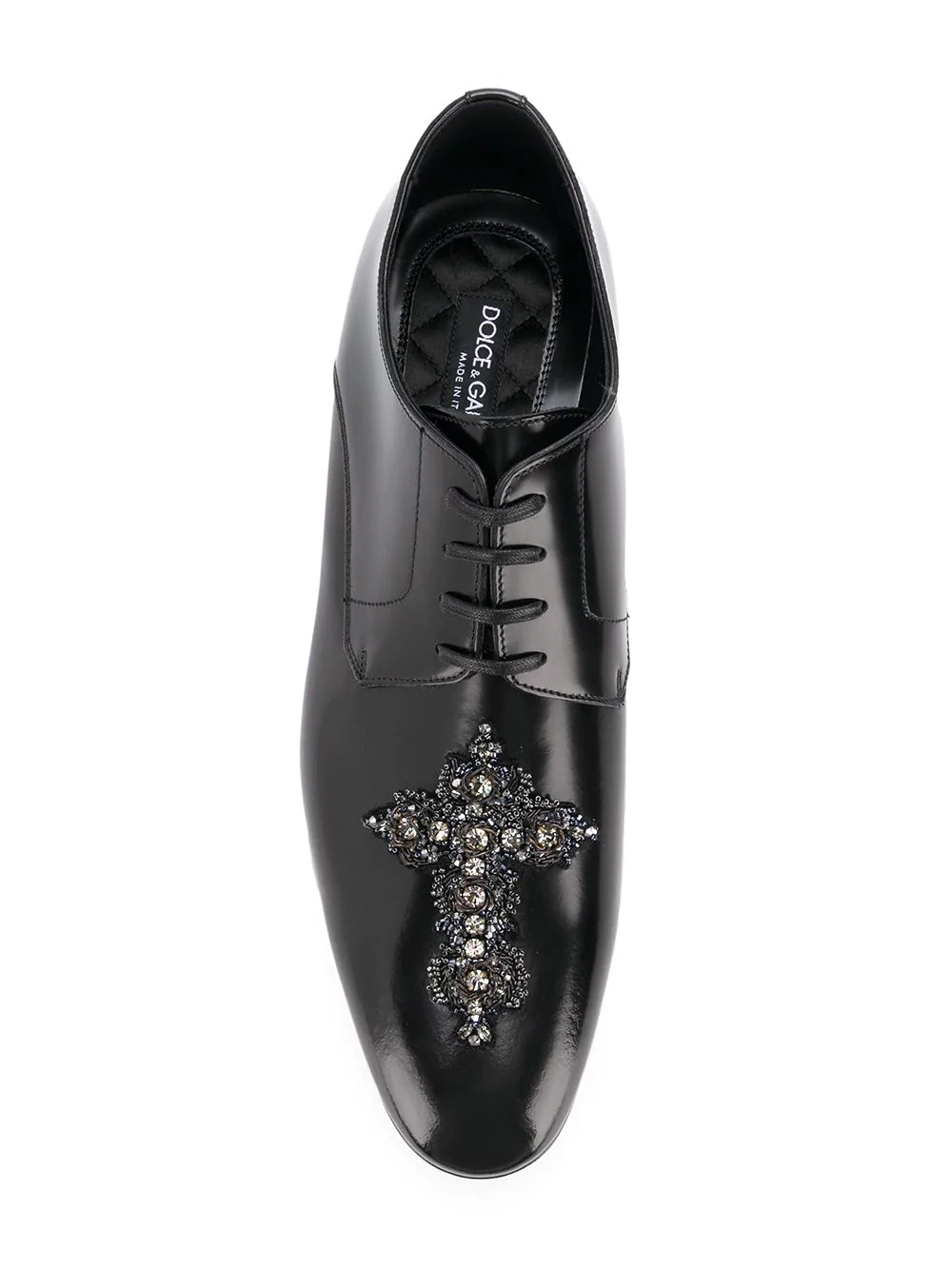 Cameron Swarovski cross derby shoes - 4