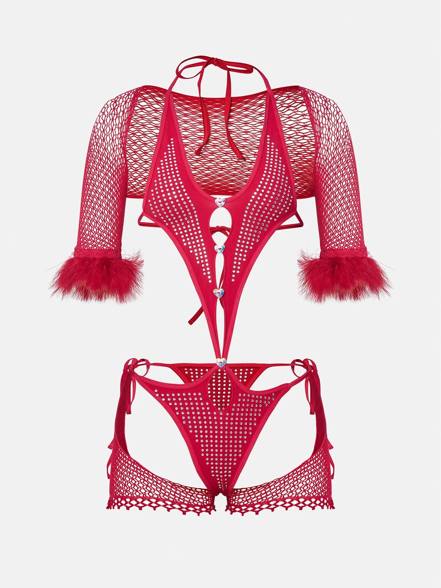 SKIPPER PLAYSUIT RED - 1