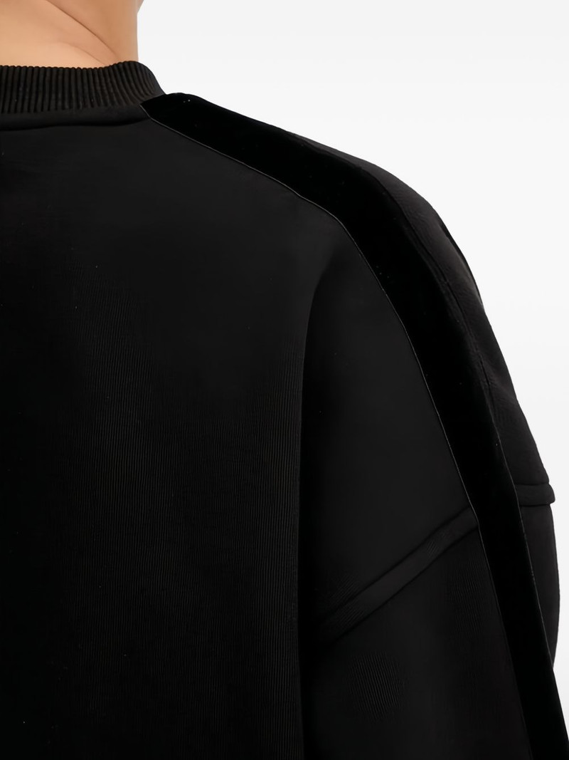velvet panel sweatshirt 5