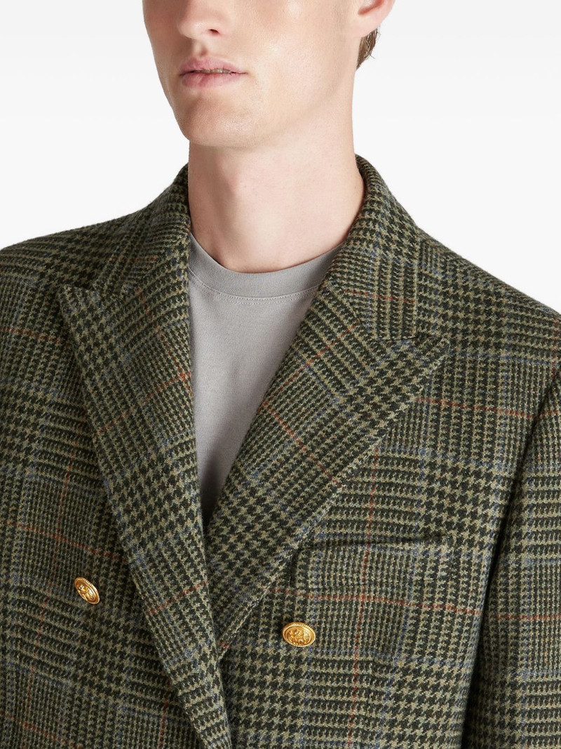 x Incotex double-breasted prince wales blazer 5