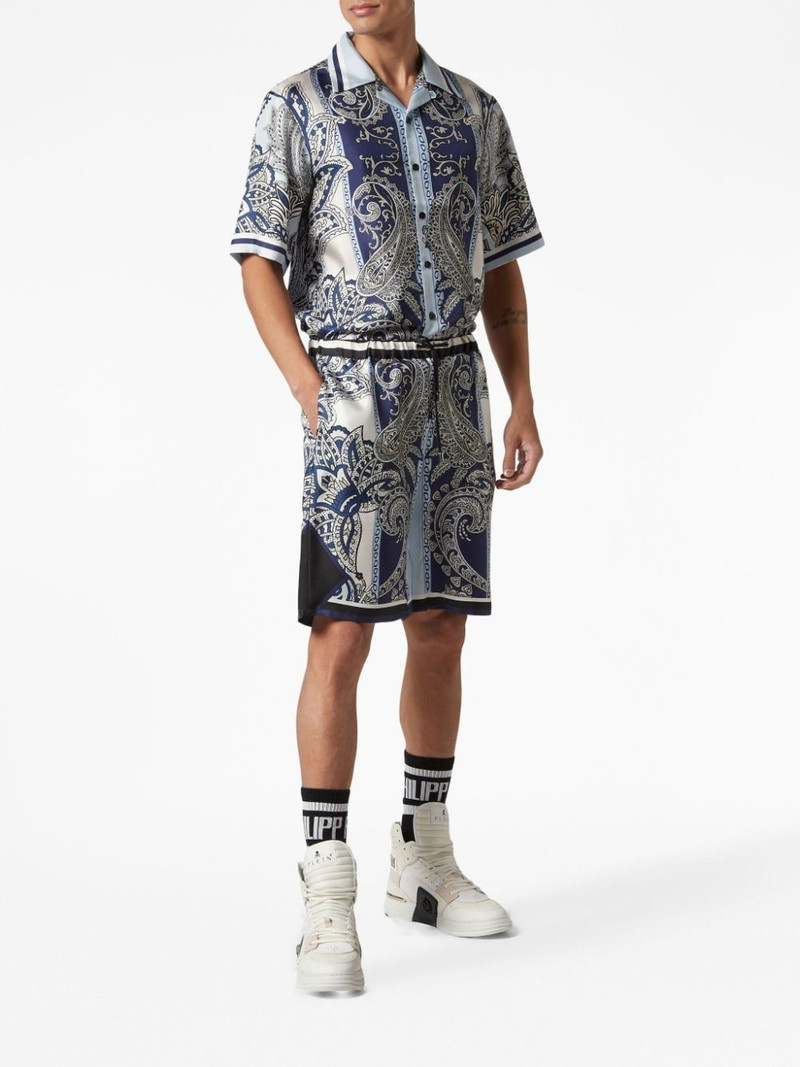PHILIPP PLEIN paisley-print silk short outlook