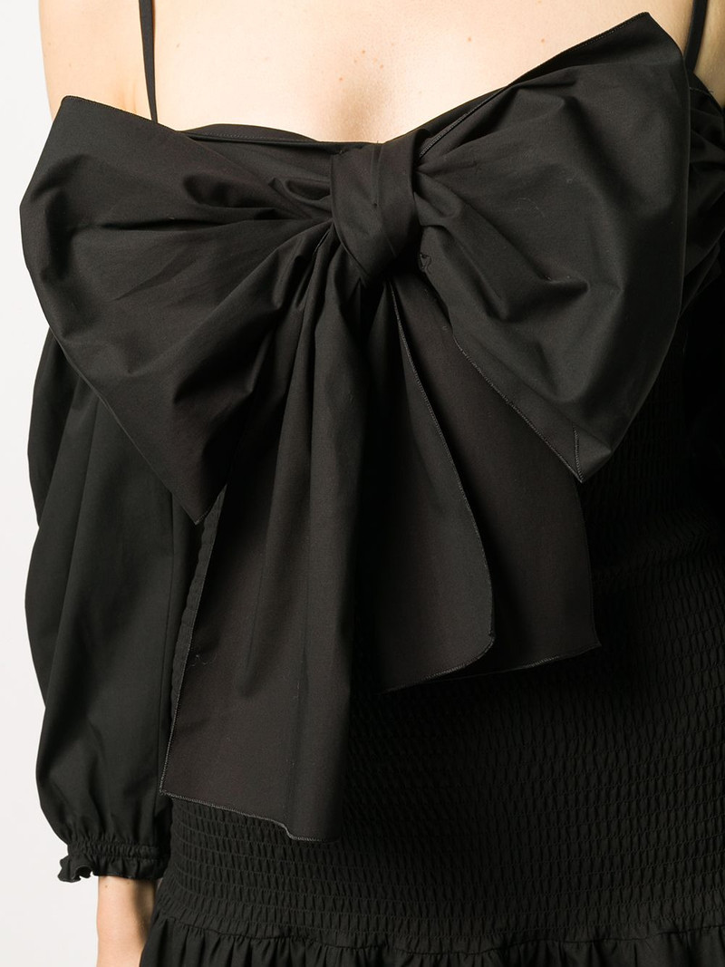 bow-detail poplin dress 5