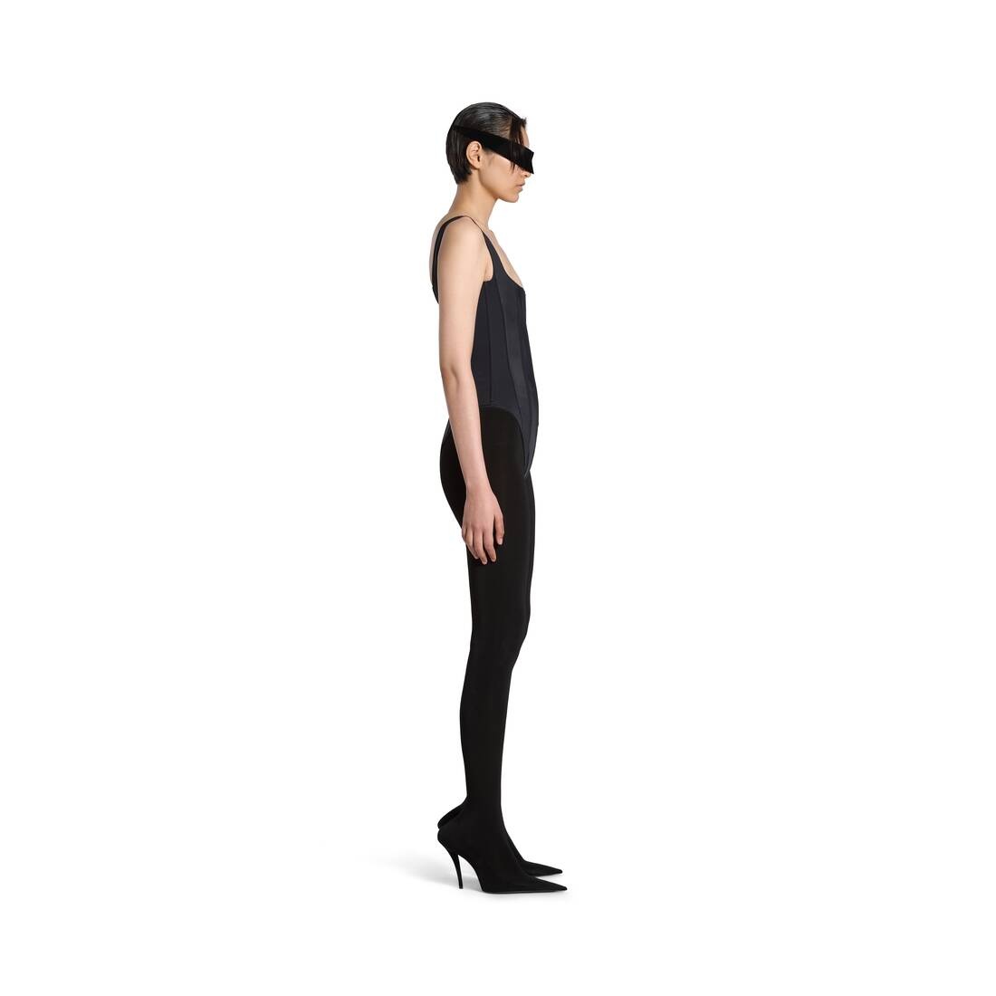 Women's Corset Swimsuit in Black - 3