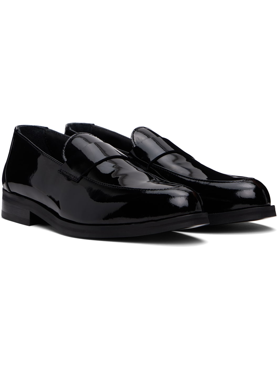 Black Leather Loafers - 4