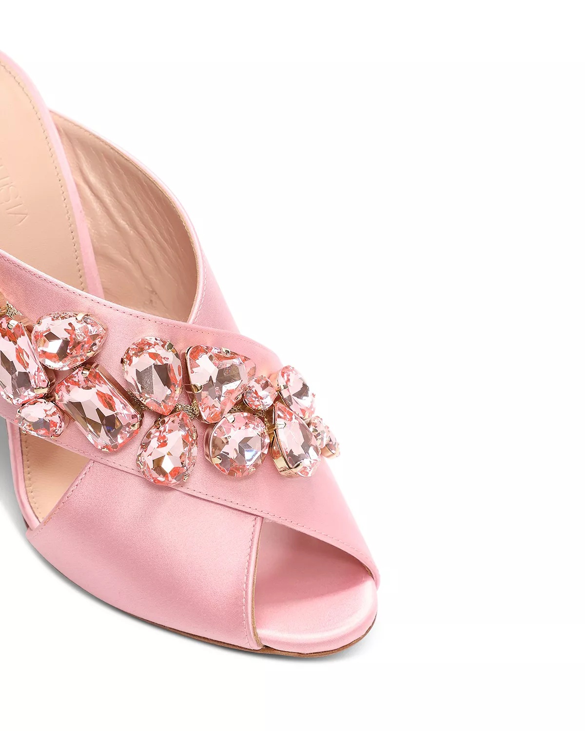 Women's Embellished Satin Block Heel Sandals - 3