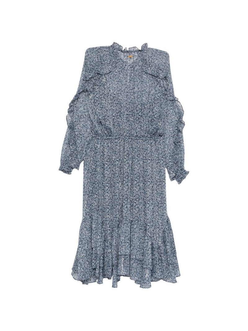 MICHAEL KORS floral ruffle midi dress outlook