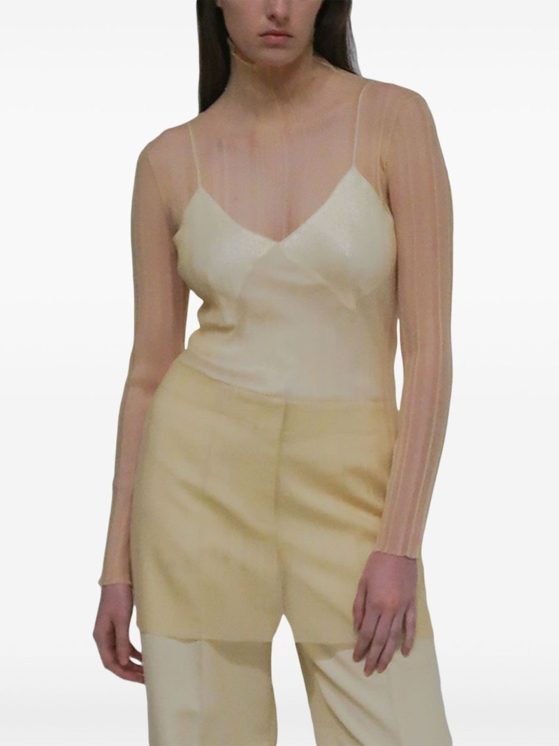 ROSETTA GETTY sheer plissé dress outlook