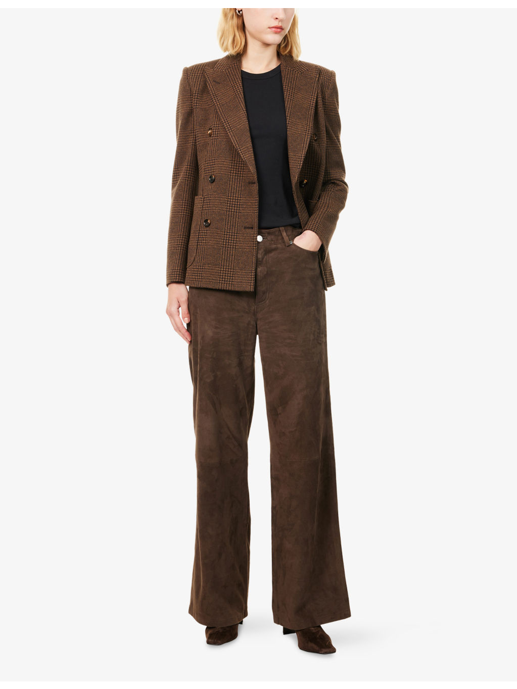 Zulma Double-Breasted Cotton-Blend Blazer - 2