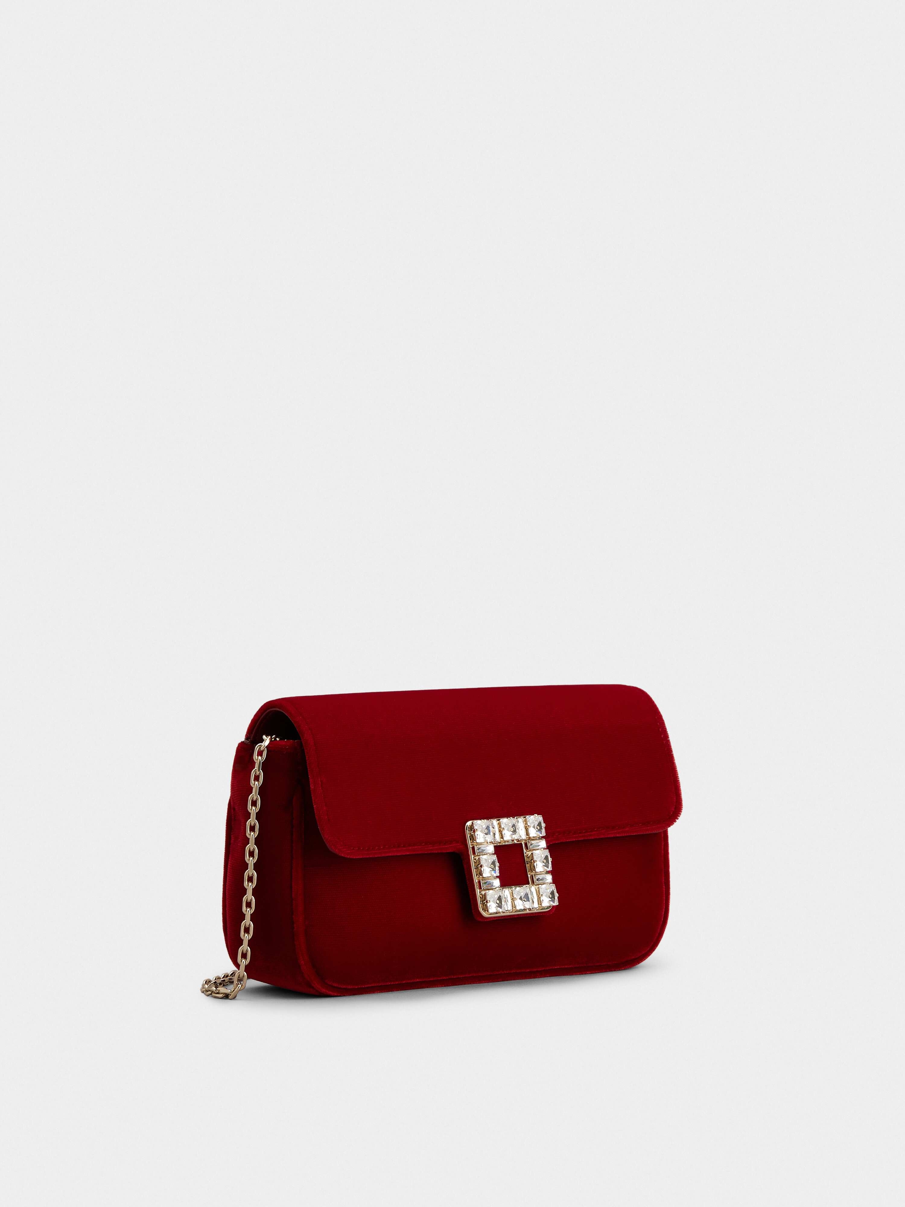 Jeu de Fille Strass Buckle Clutch Bag in Velvet - 3