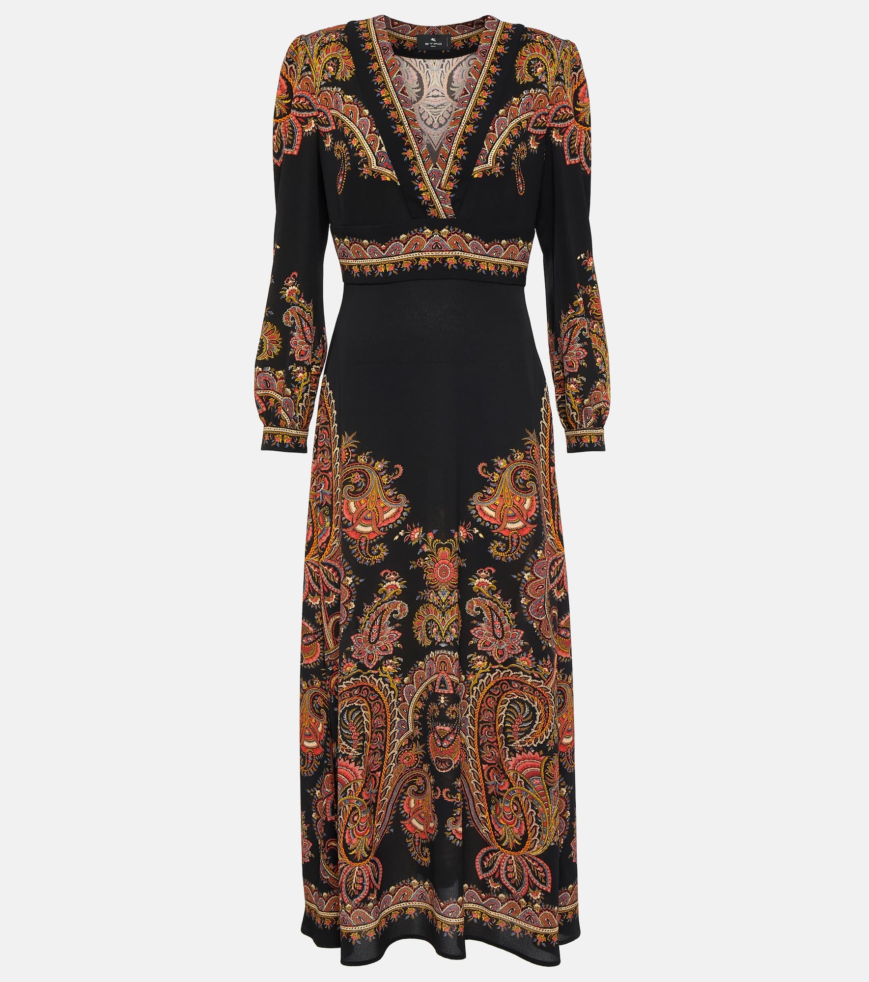 Paisley midi dress - 1