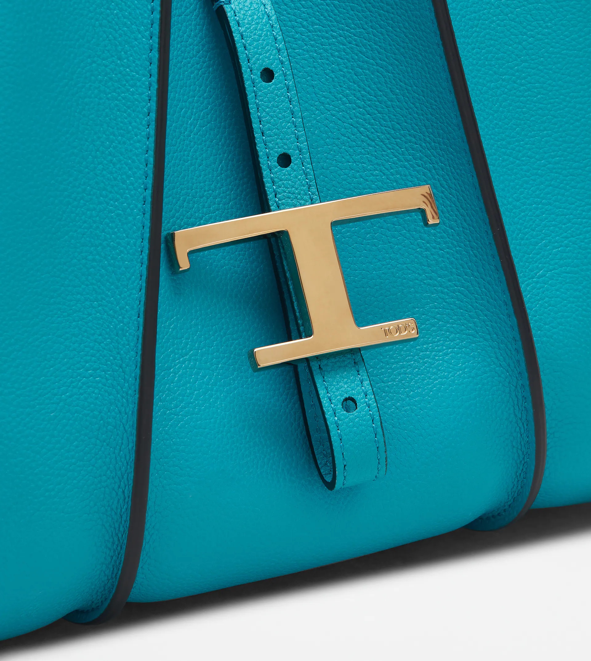 TIMELESS SHOPPING BAG IN LEATHER MINI - LIGHT BLUE - 5