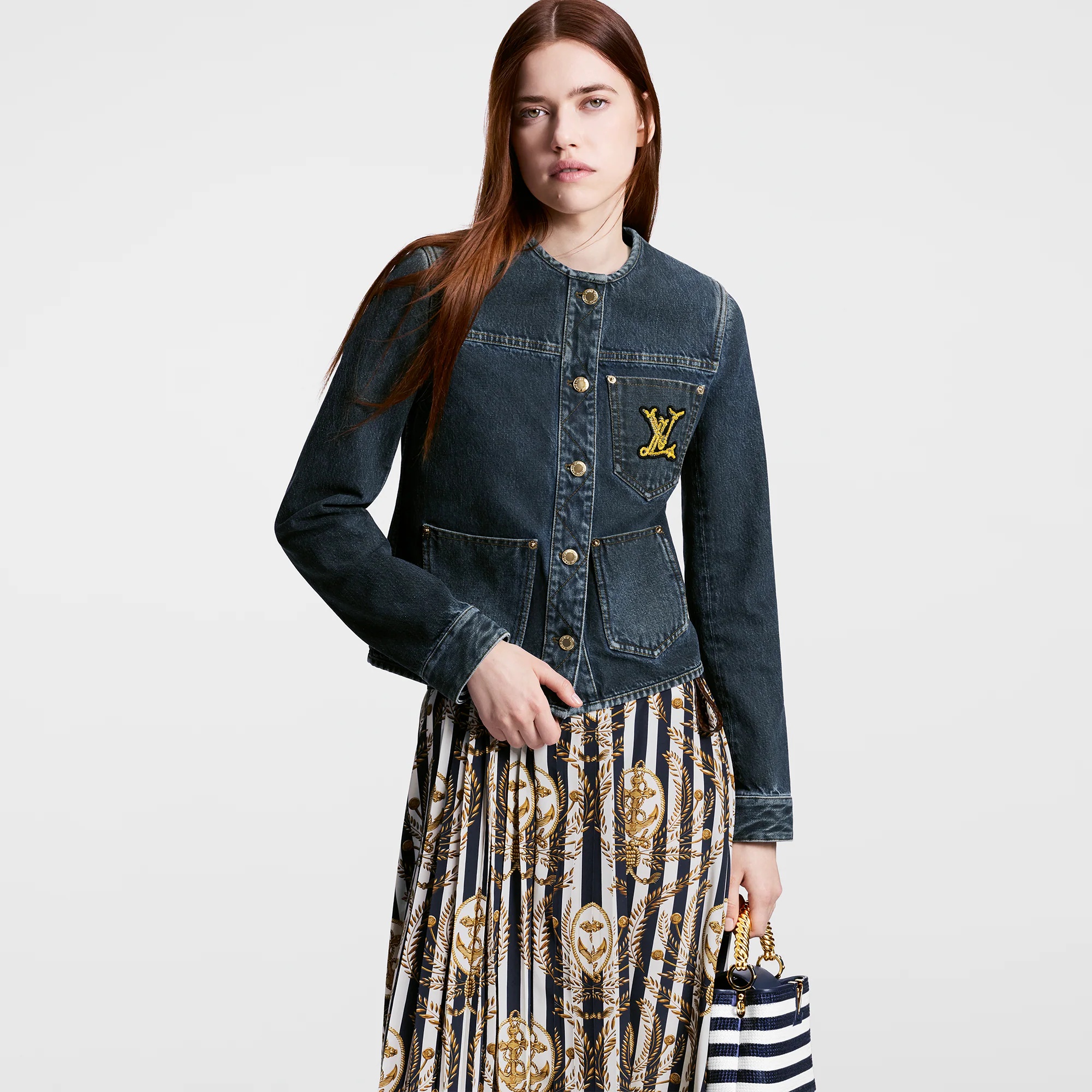 Nautical LV Patch Denim Jacket - 5