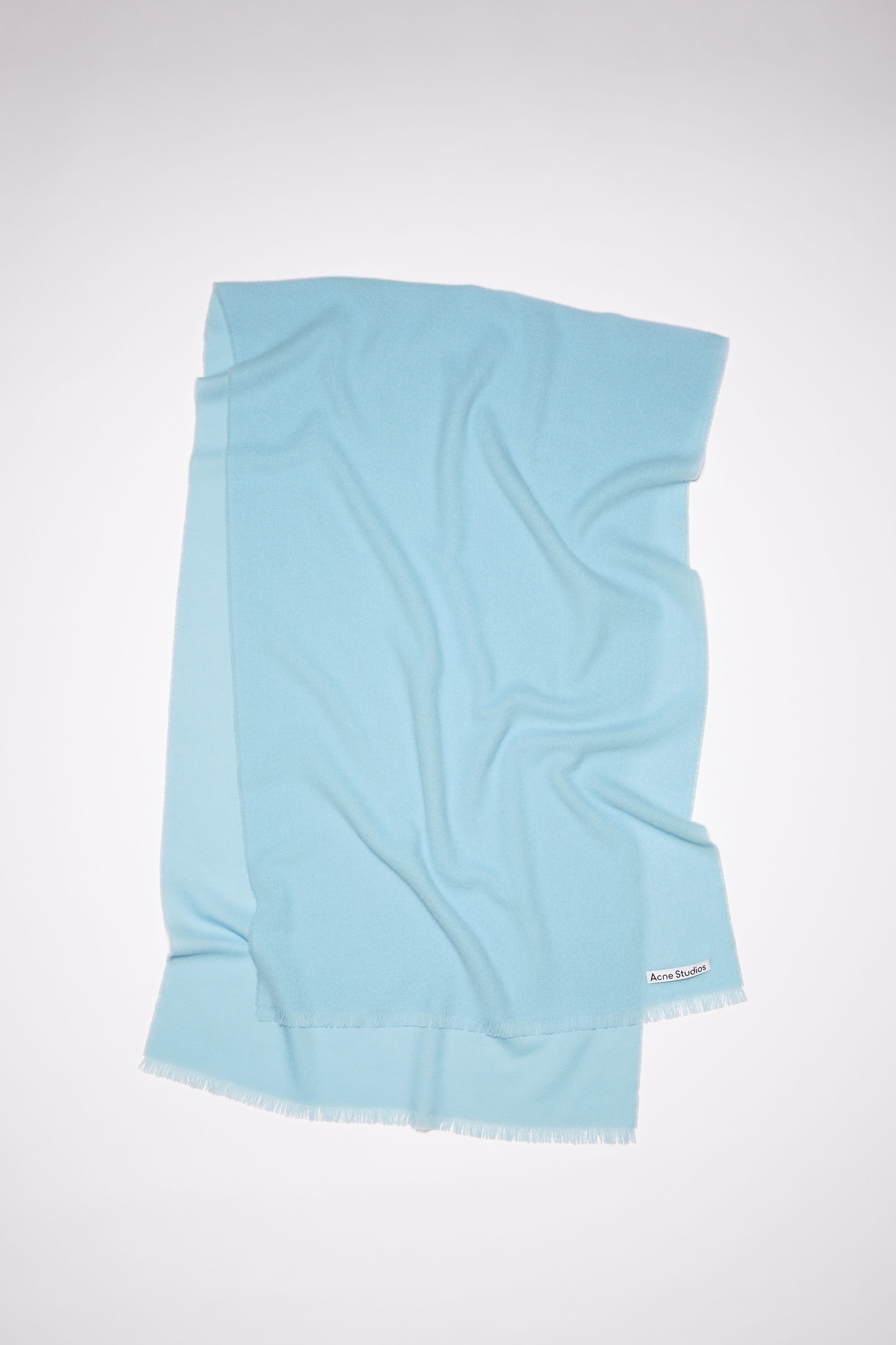 LIGHT WOOL SCARF - OVERSIZED - Aqua blue - 1