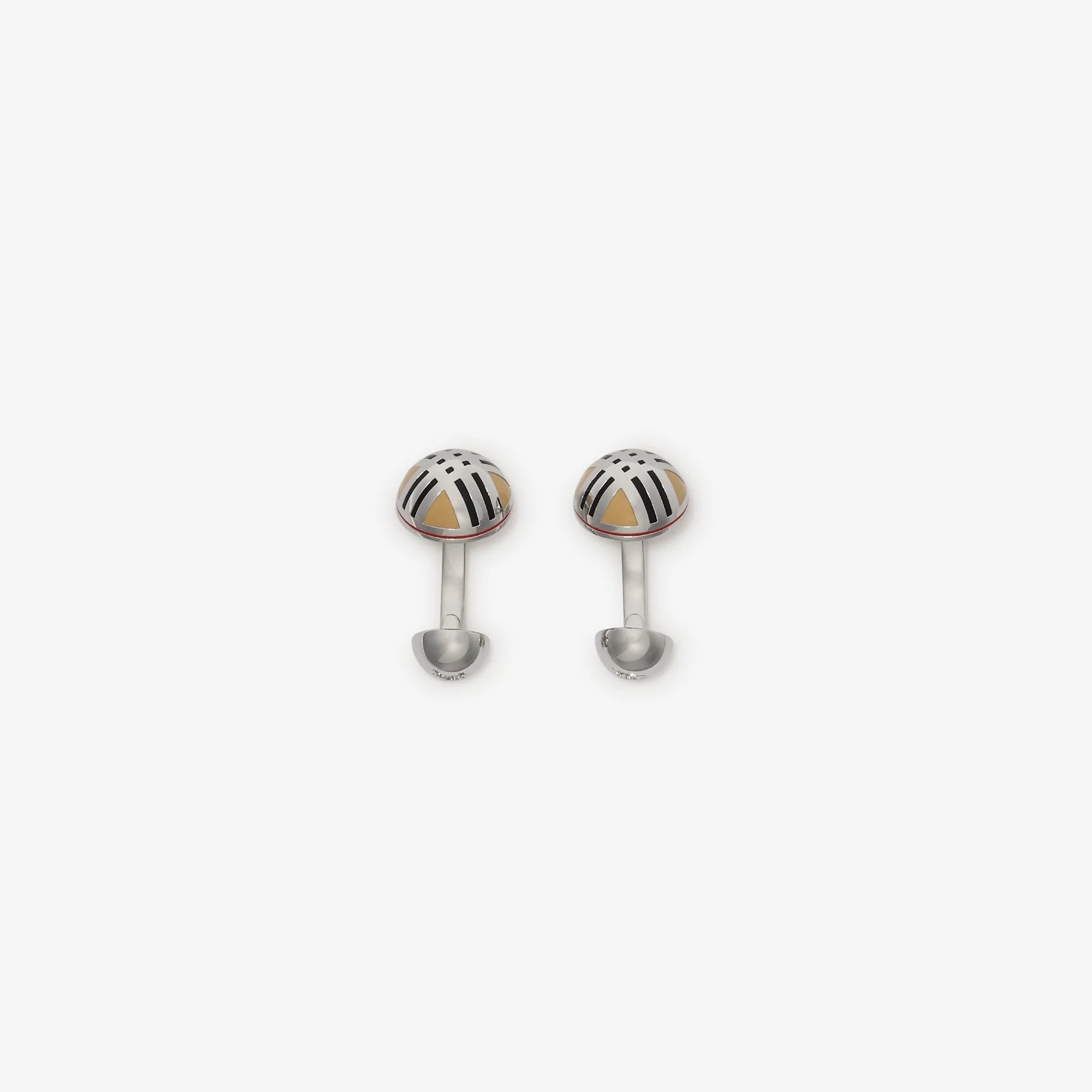 Enamel Check Cufflinks - 1