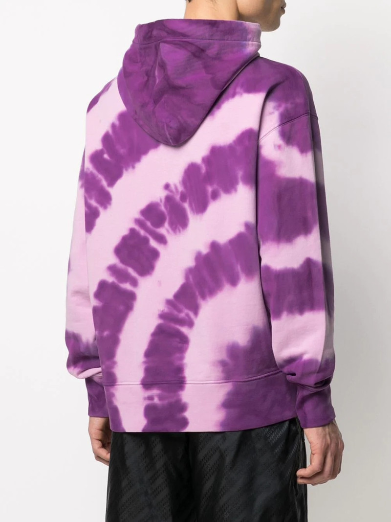 logo-print tie-dye hoodie 4