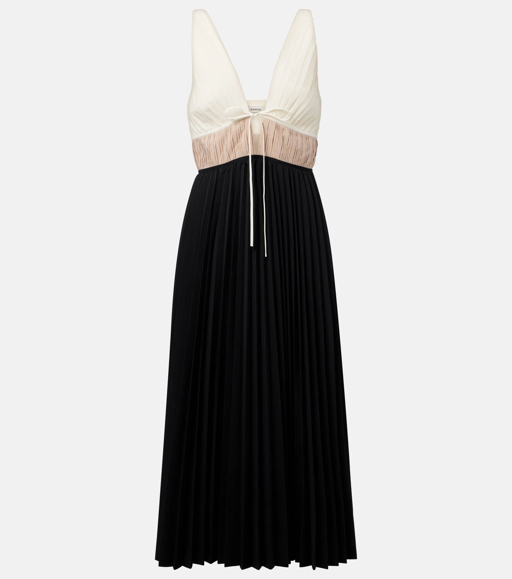 Stephanie pleated poplin midi dress - 1