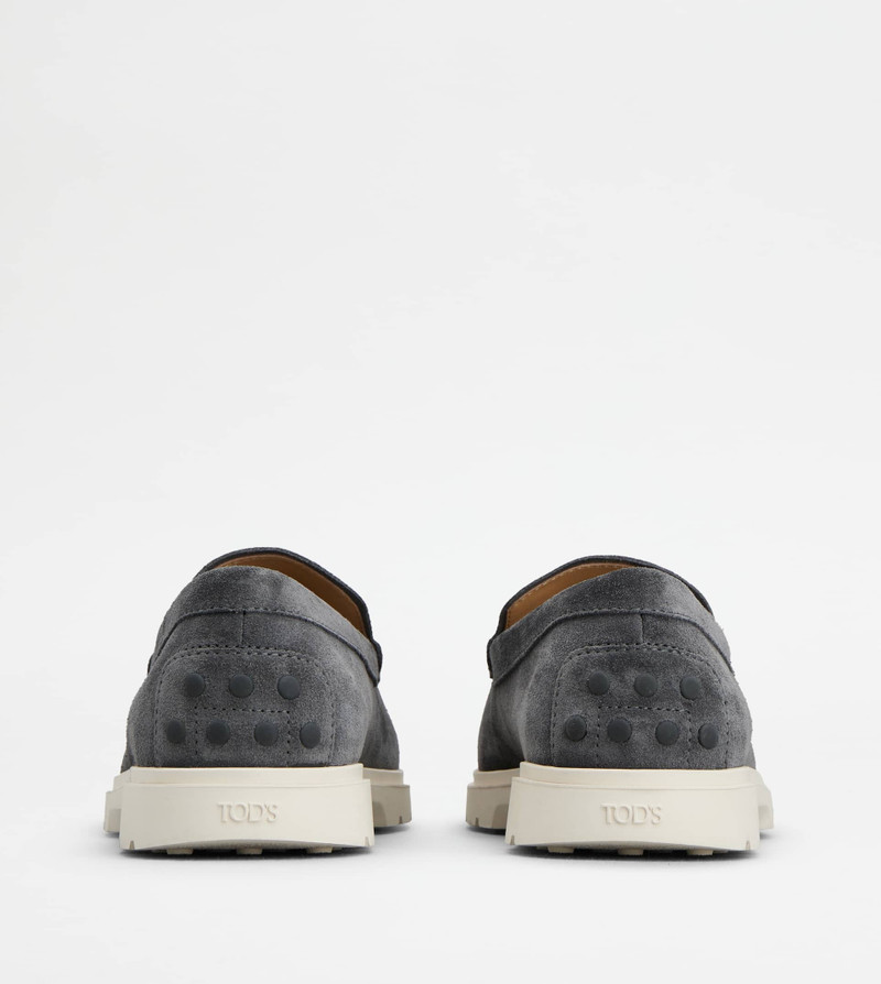 Tod's SLIPPER LOAFERS IN SUEDE - GREY outlook