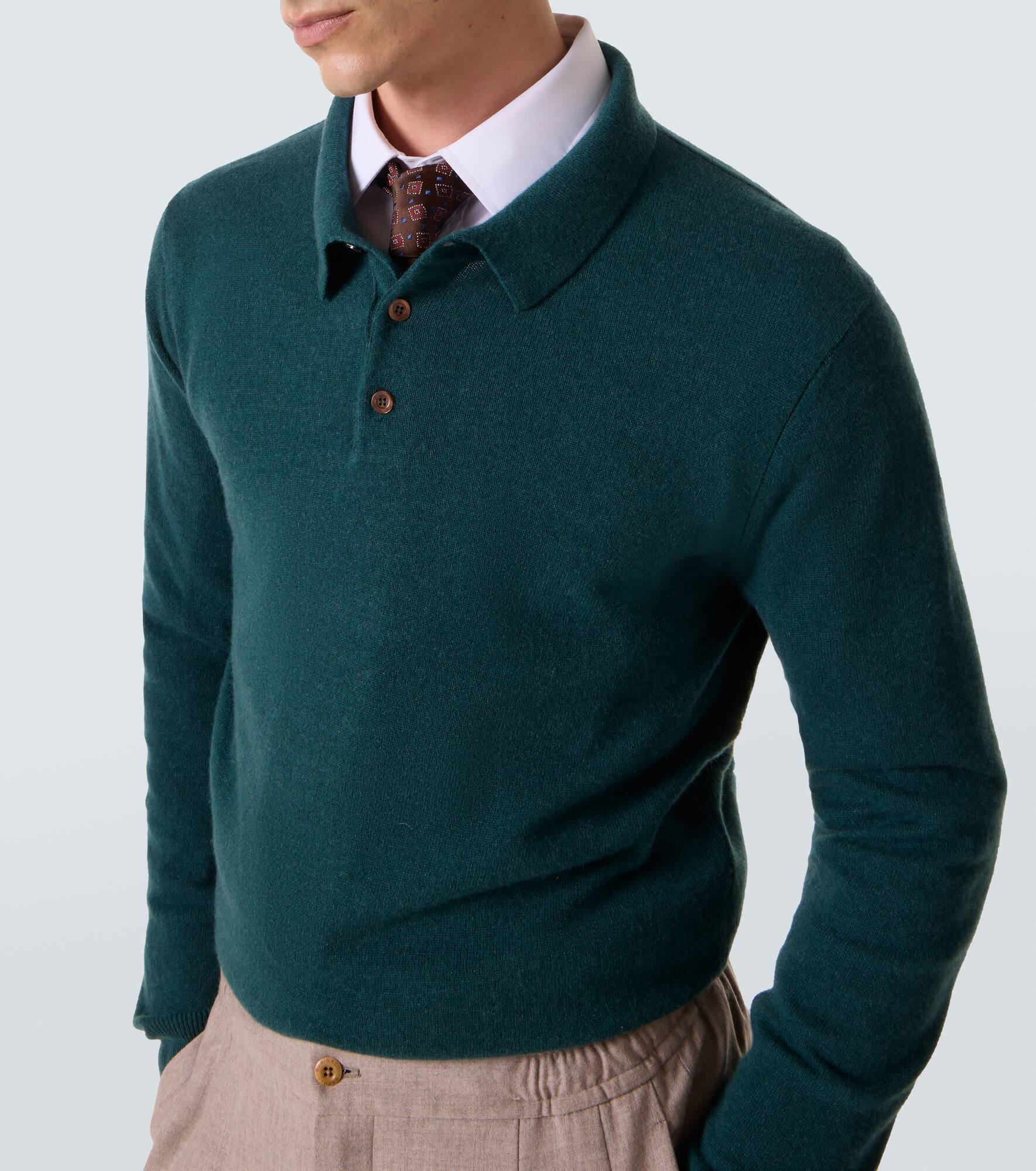 Cashmere polo sweater - 5