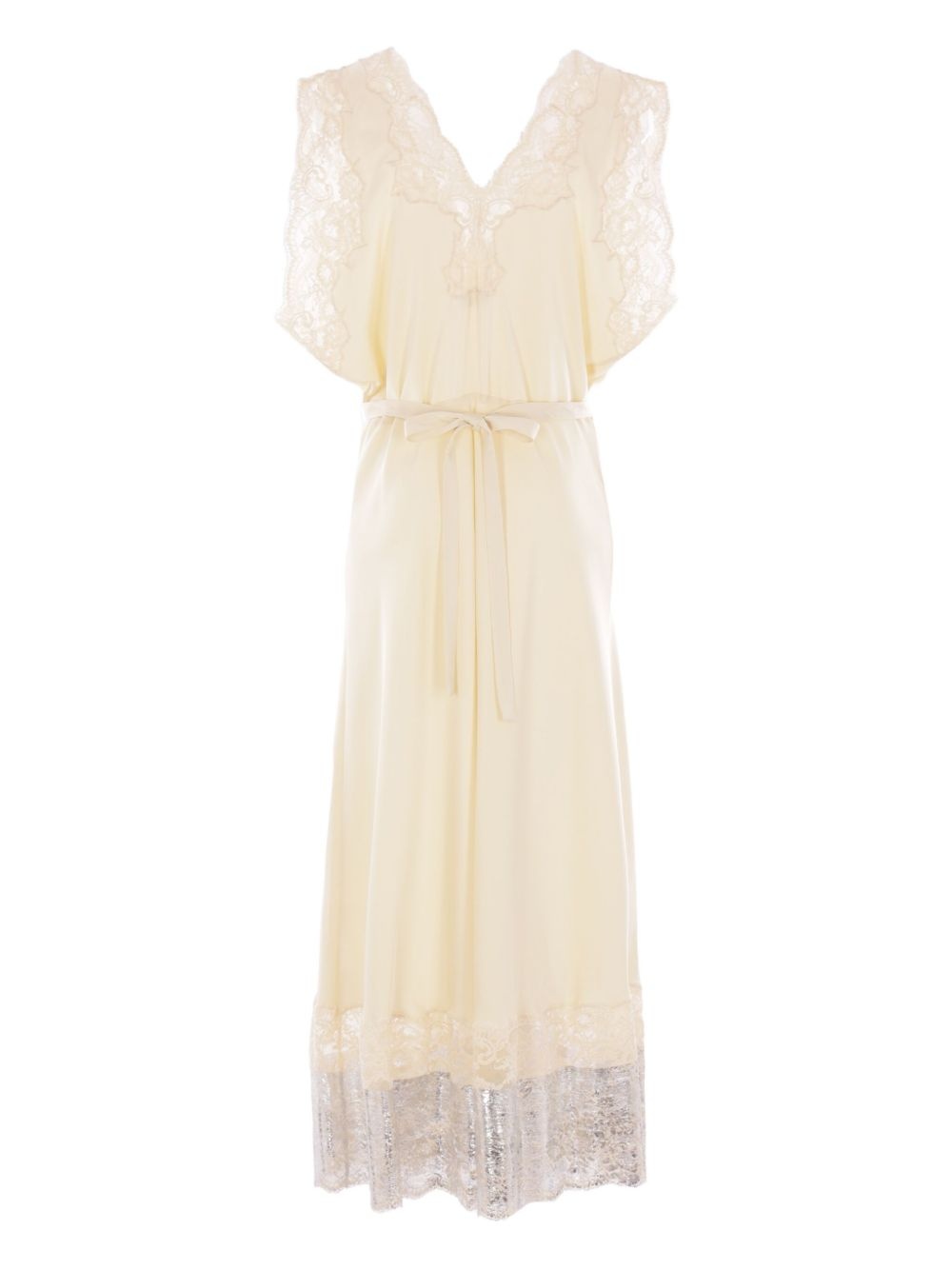 lace-trimmed midi dress - 2