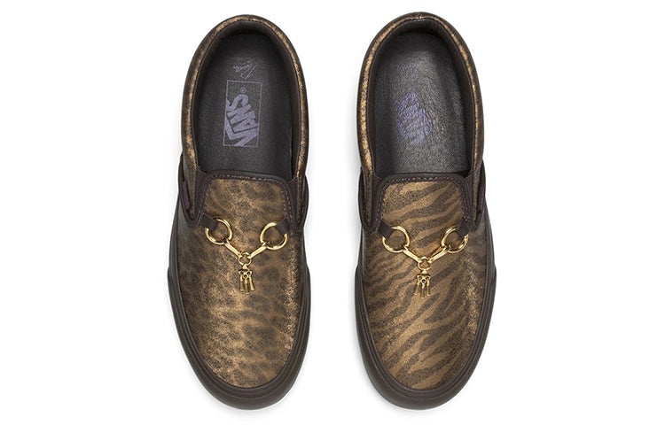 Vans Needles x Vault Classic Slip-On V 'Animal Print - Brown' VN0A3QXY2GU - 3