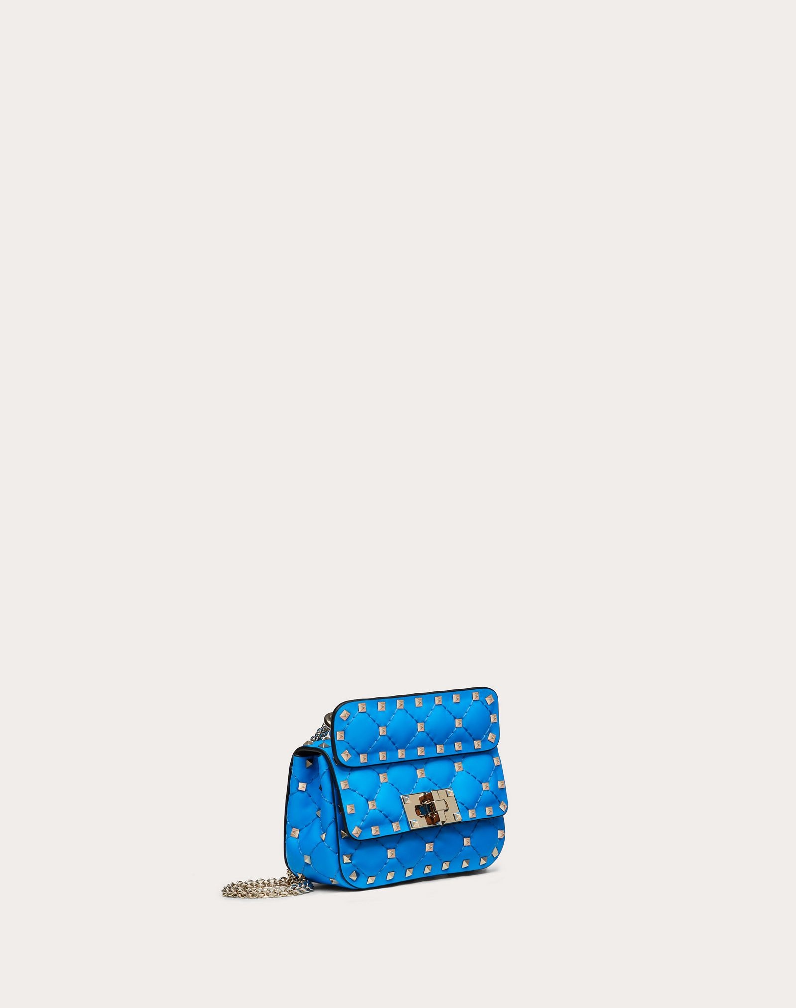 Micro Rockstud Spike fluo calfskin leather bag - 2