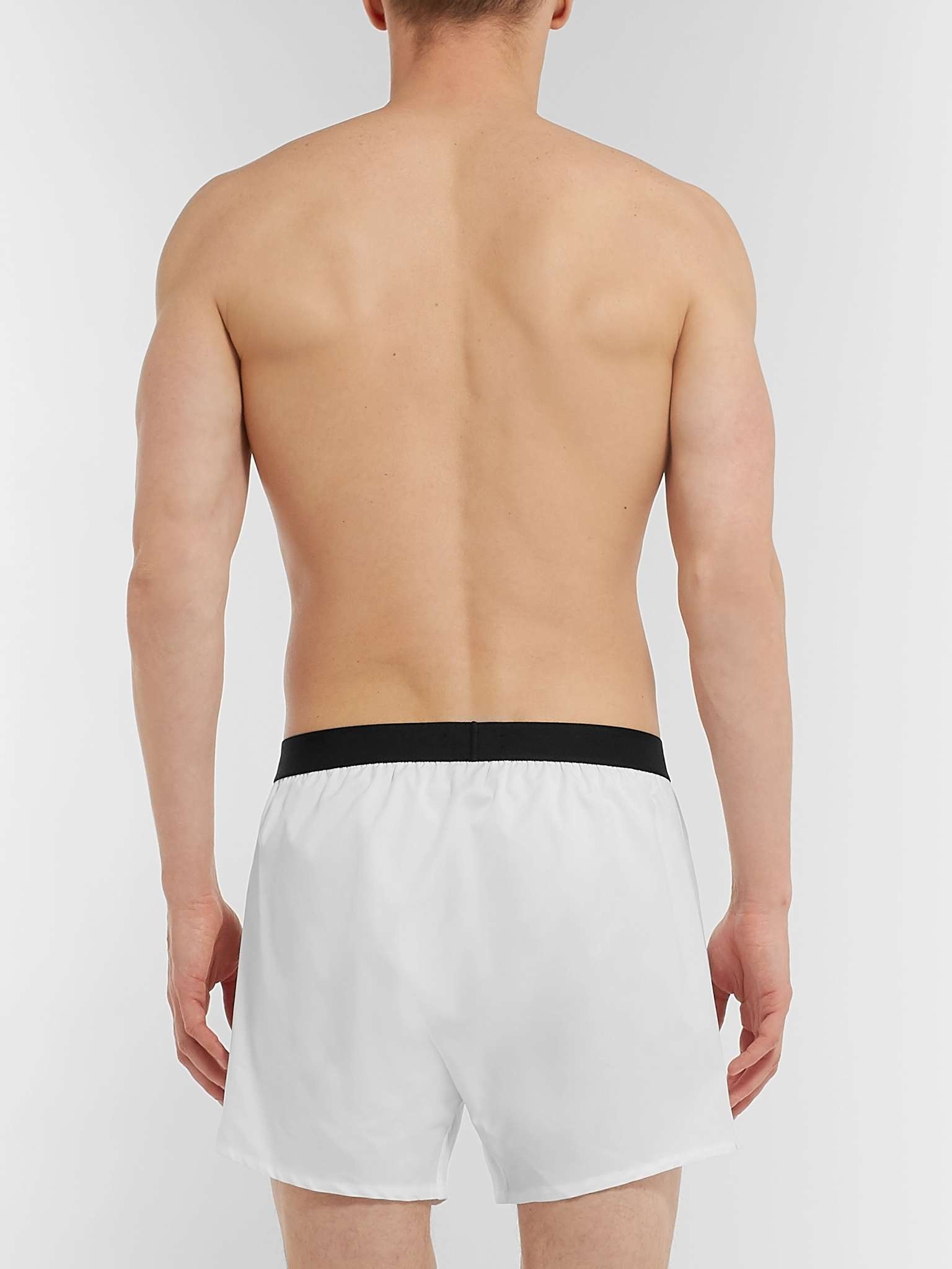 Grosgrain-Trimmed Cotton Boxer Shorts - 3