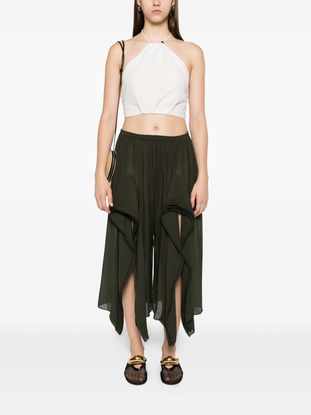 ruffled draped trousers - 2