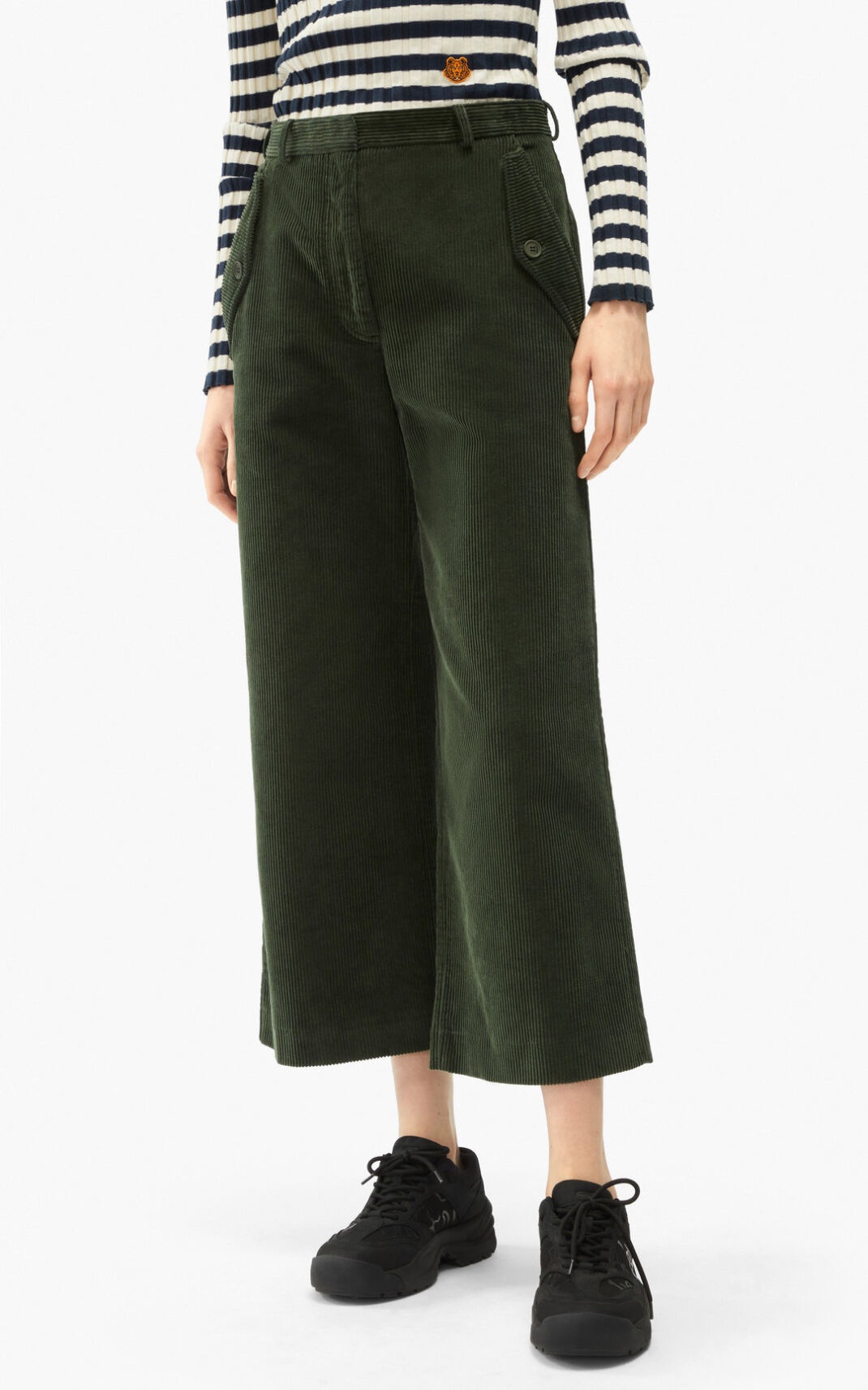 Flared corduroy trousers - 4