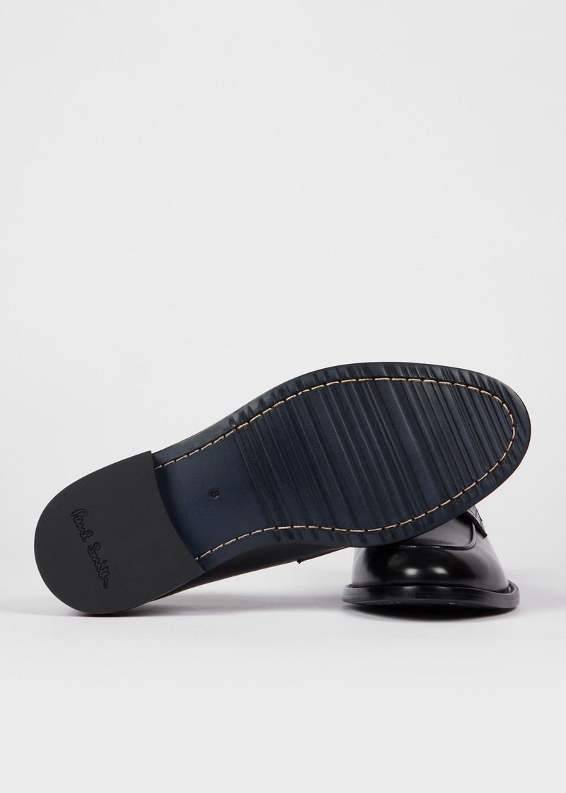 Paul Smith Black Leather 'Benito' Loafers outlook