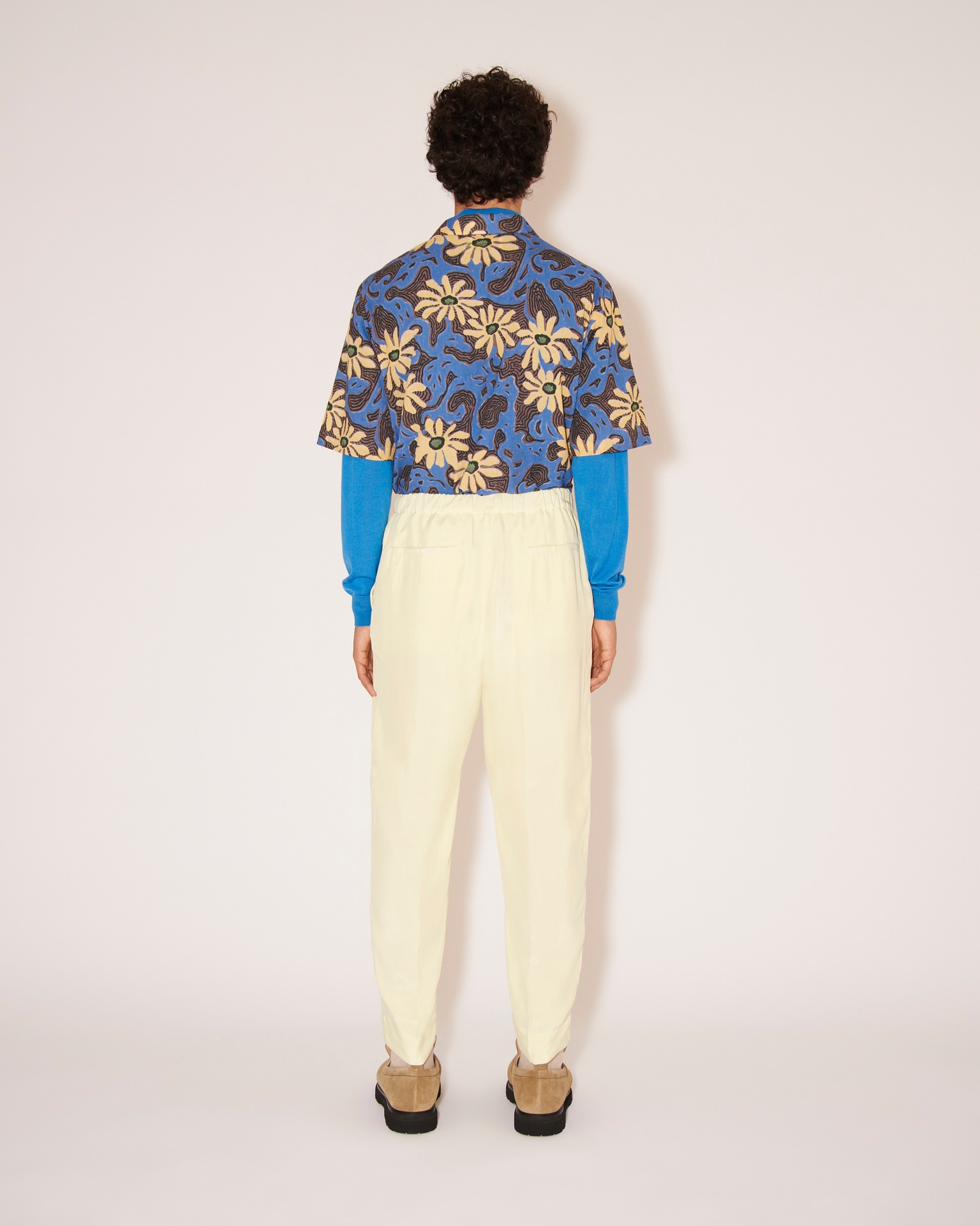 ZADE - Superfine merino roll-neck sweater - Bright blue - 3