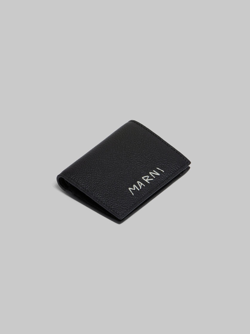 BLACK LEATHER BIFOLD WALLET WITH MARNI MENDING - 5