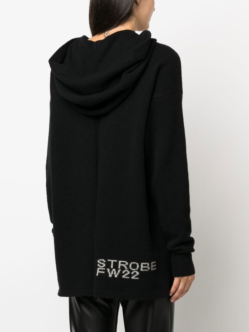 intarsia-knit pullover hoodie 4