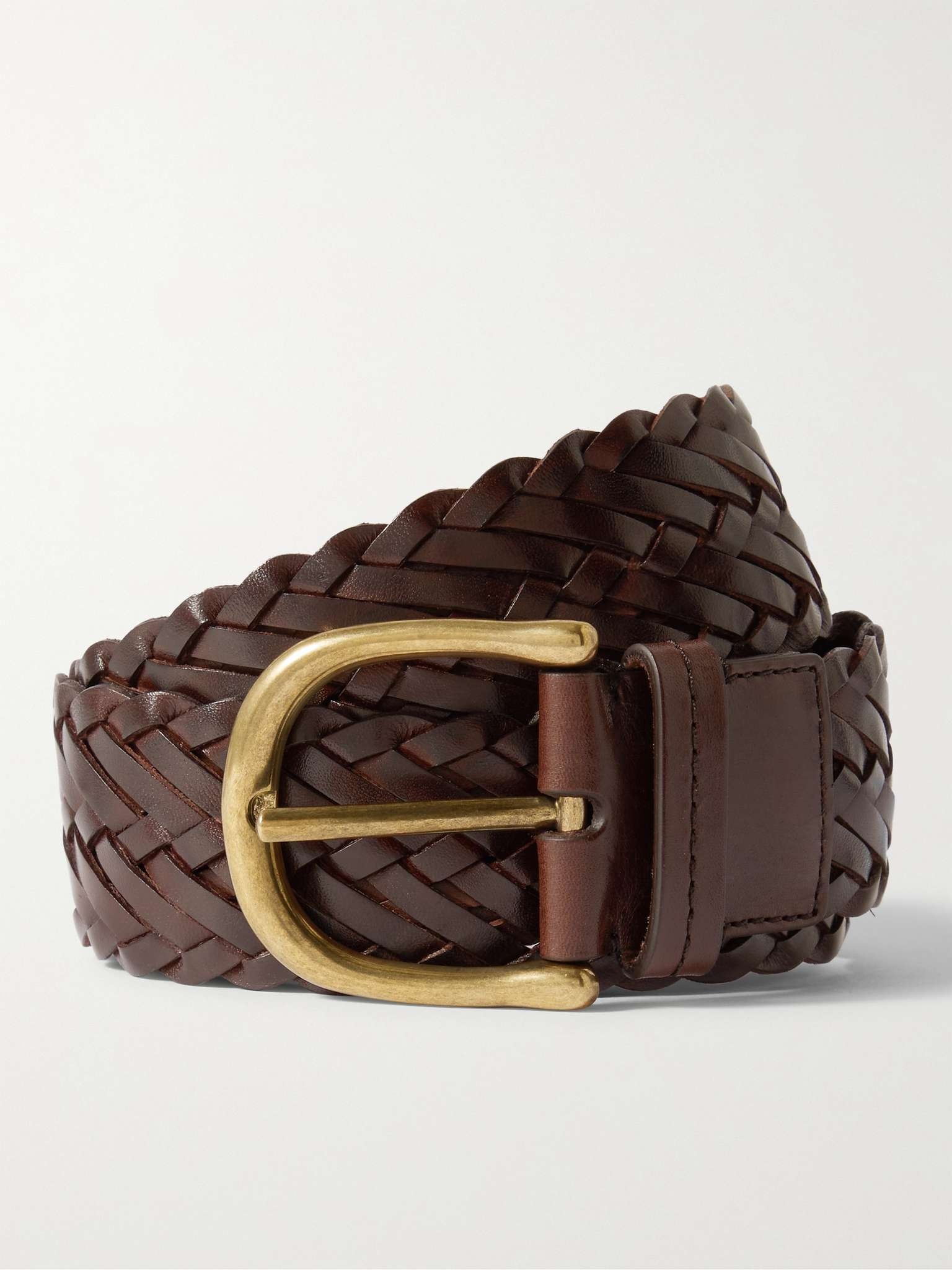 4cm Woven Leather Belt - 1