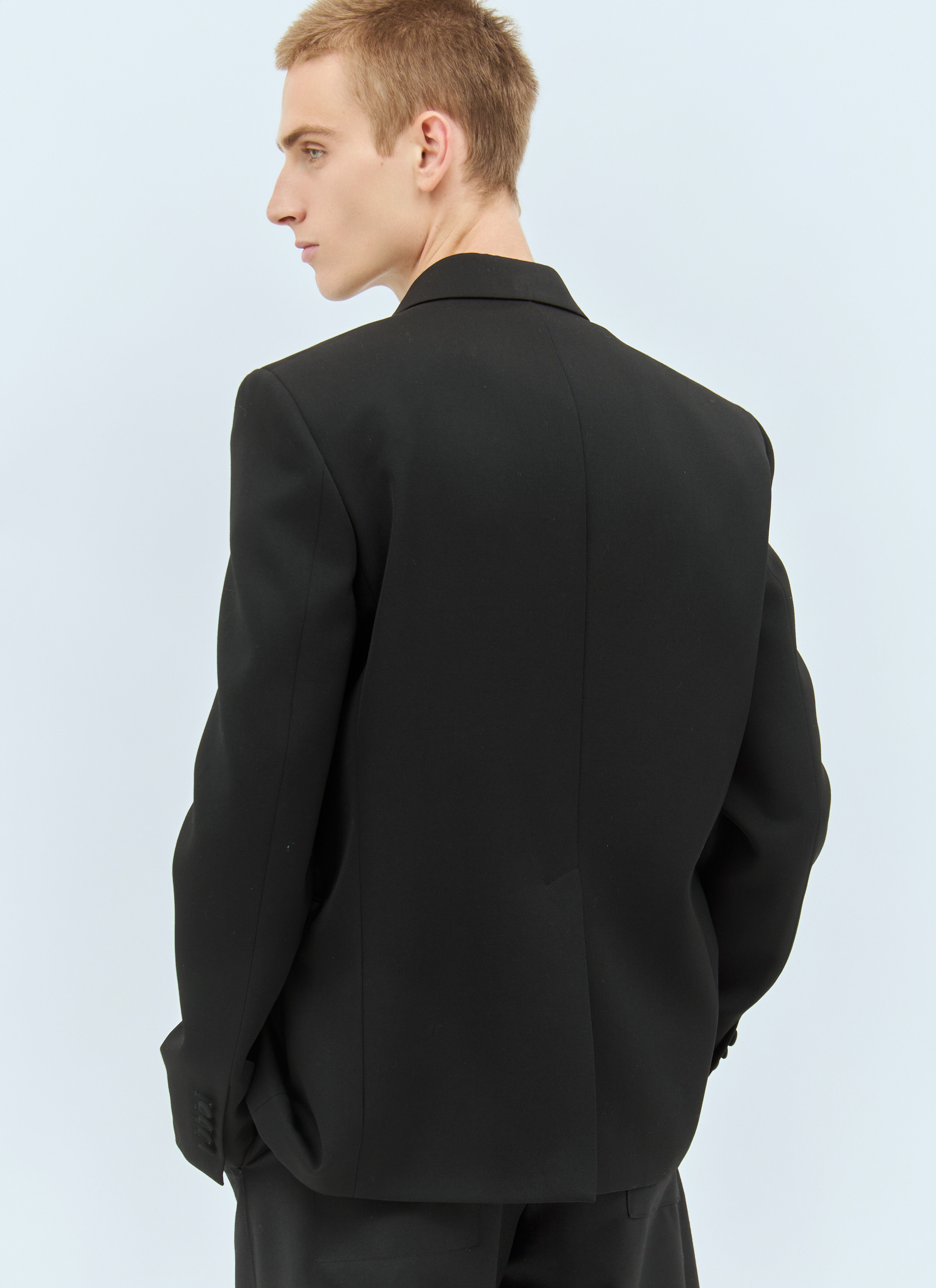Double-Breasted Wool Blazer - 5