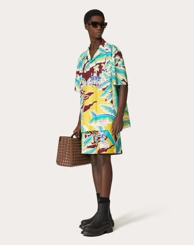 Valentino COTTON BOWLING SHIRT WITH SURF RIDER PRINT outlook