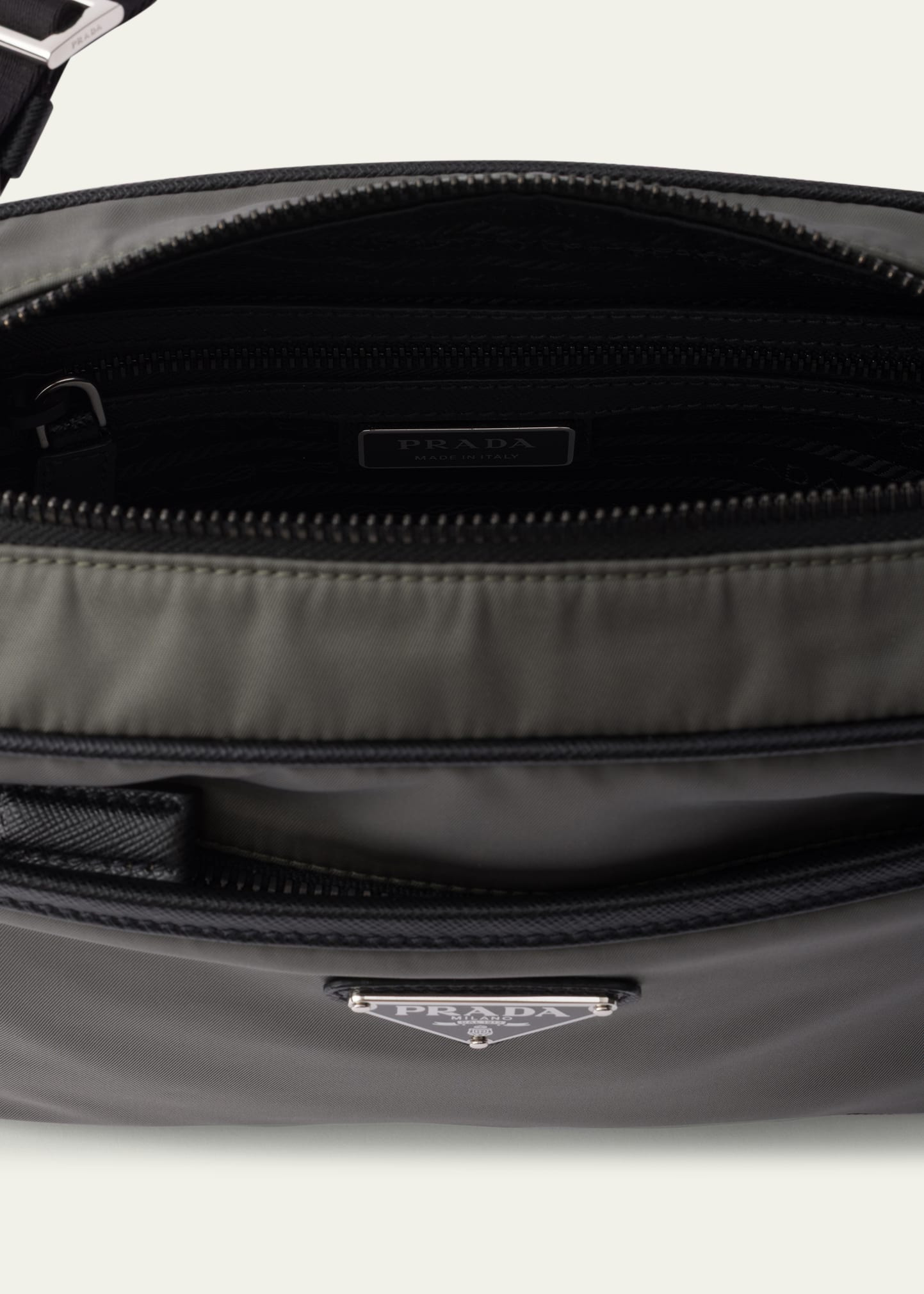 Men's Saffiano Nylon Crossbody Bag - 3