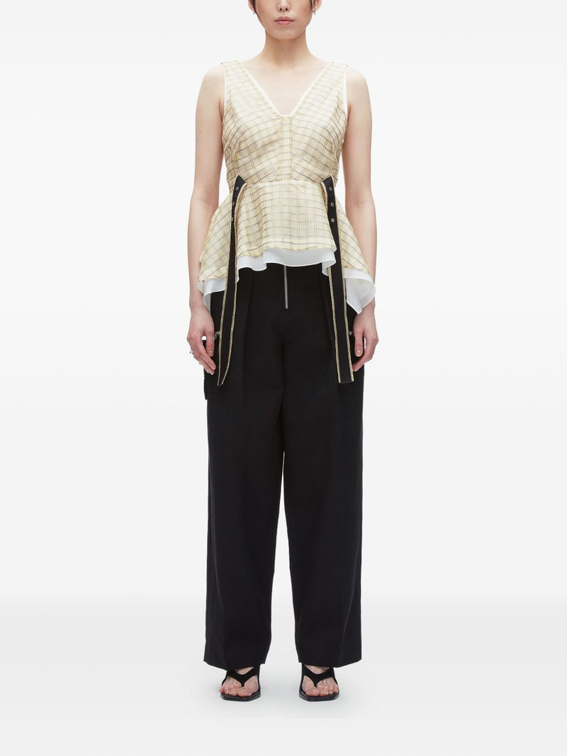 3.1 Phillip Lim checked peplum top outlook