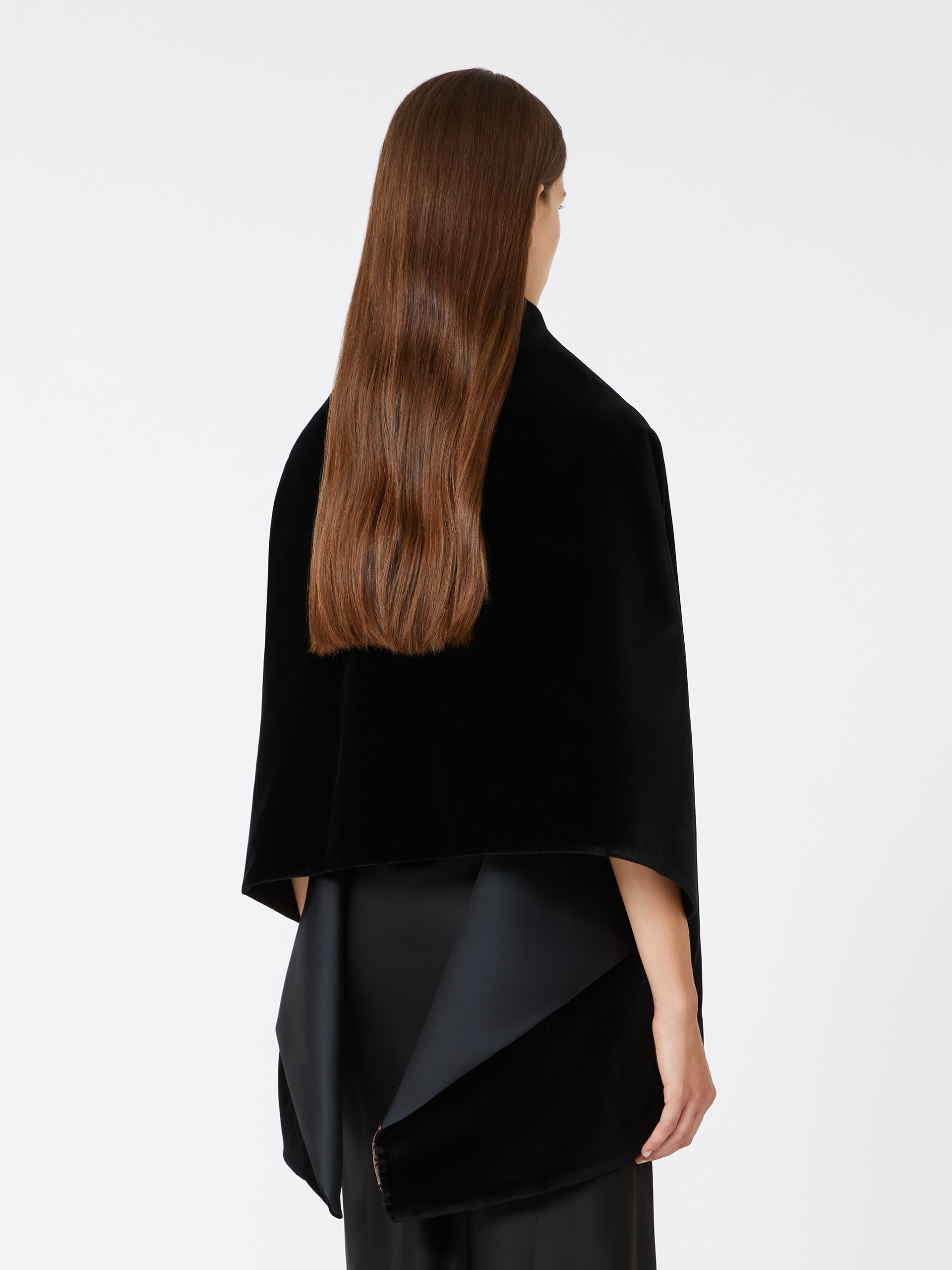 SMIRNE Reversible velvet and duchesse stole - 3